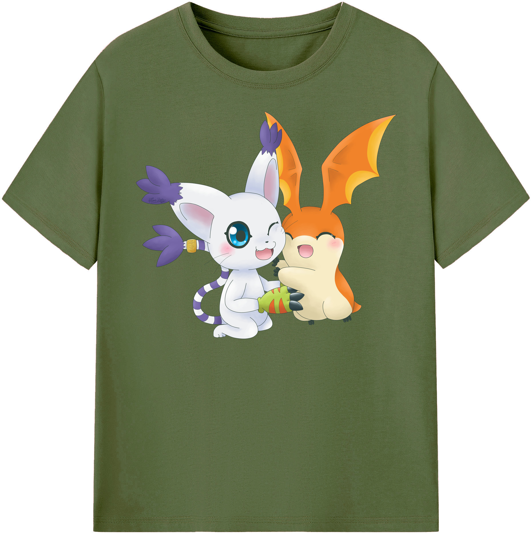（画像用） Digimon デジタルモンスター/デジモン 綿100％半袖Tシャツ（フロントプリント）